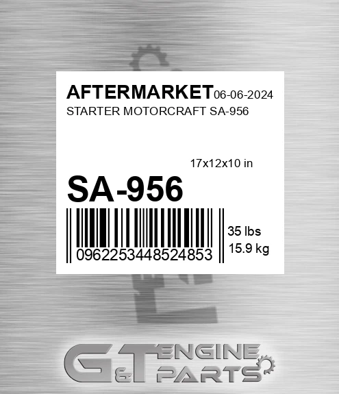 SA-956 Starter Motorcraft Sa-956 for AFTERMARKET