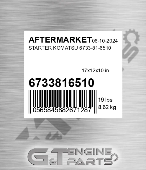 6733816510 Starter Komatsu for AFTERMARKET