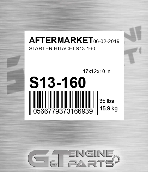 S13-160 Starter Hitachi S13-160