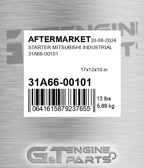 31A66-00101 Starter Mitsubishi Industrial 31a66-00101