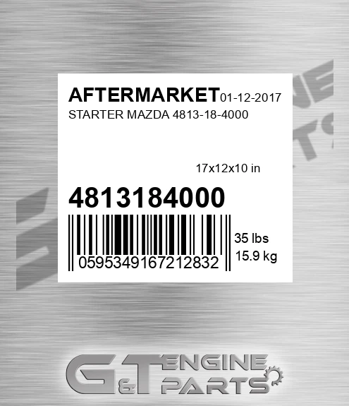 4813184000 Starter Mazda for AFTERMARKET