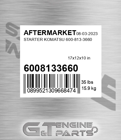 6008133660 Starter Komatsu for AFTERMARKET