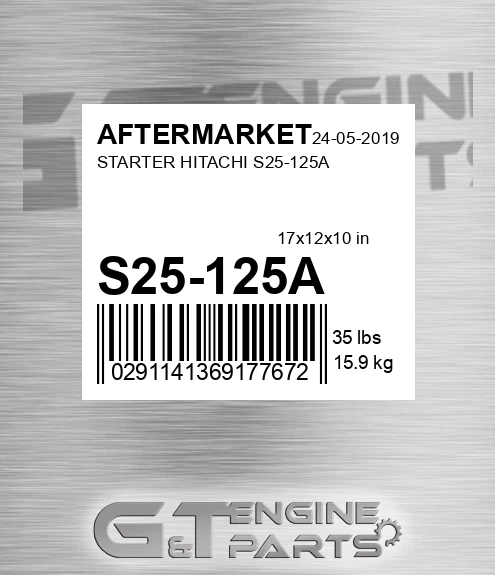 S25-125A Starter Hitachi S25-125a for AFTERMARKET