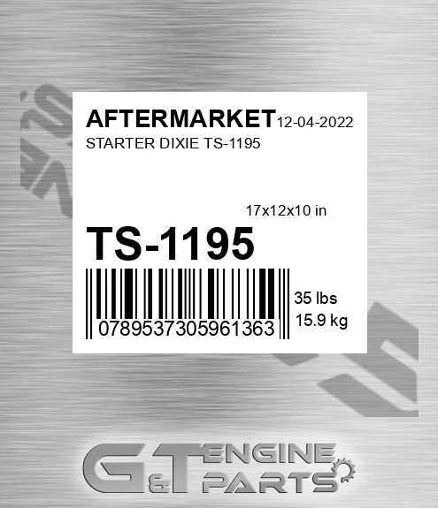 TS-1195 Starter Dixie Ts-1195 for AFTERMARKET