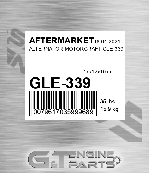 GLE-339 Alternator Motorcraft Gle-339 for AFTERMARKET