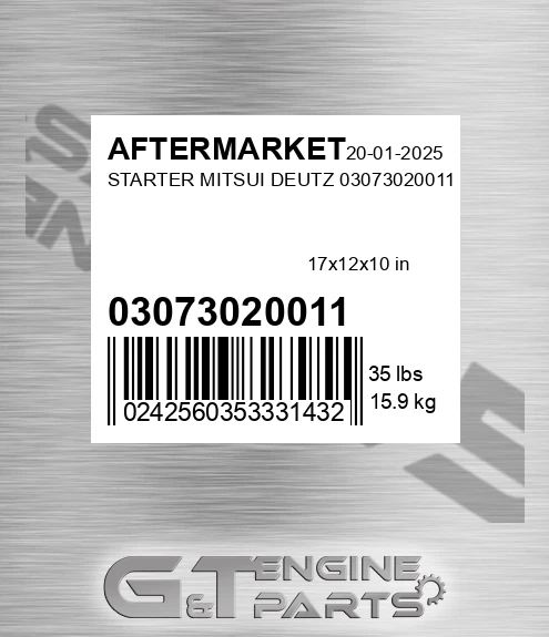 03073020011 Starter Mitsui Deutz 03073020011 for AFTERMARKET