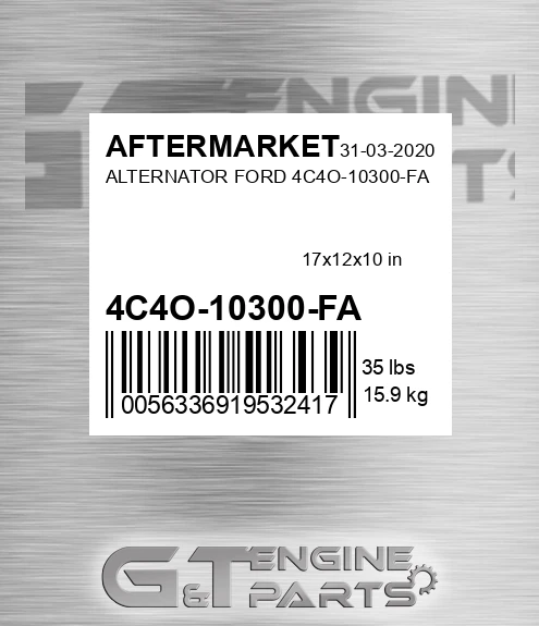4C4O-10300-FA Alternator Ford 4c4o-10300-fa for AFTERMARKET