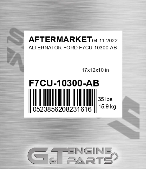 F7CU-10300-AB Alternator Ford F7cu-10300-ab for AFTERMARKET