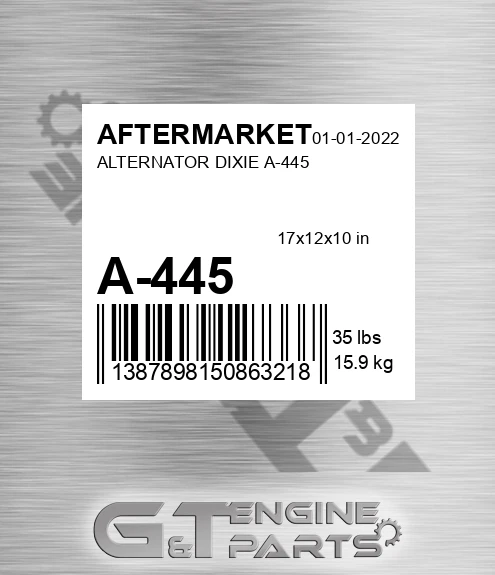 A-445 Alternator Dixie A-445 for AFTERMARKET