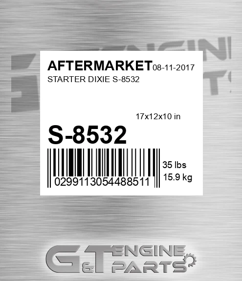 S-8532 Starter Dixie S-8532 for AFTERMARKET