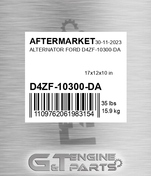 D4ZF-10300-DA Alternator Ford D4zf-10300-da for AFTERMARKET