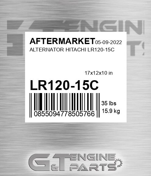 LR120-15C Alternator Hitachi Lr120-15c for AFTERMARKET