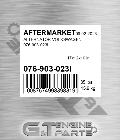 076-903-023I Alternator Volkswagen 076-903-023i for AFTERMARKET