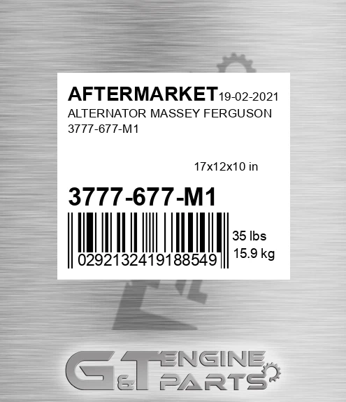 3777-677-M1 Alternator Massey Ferguson 3777-677-m1 for AFTERMARKET