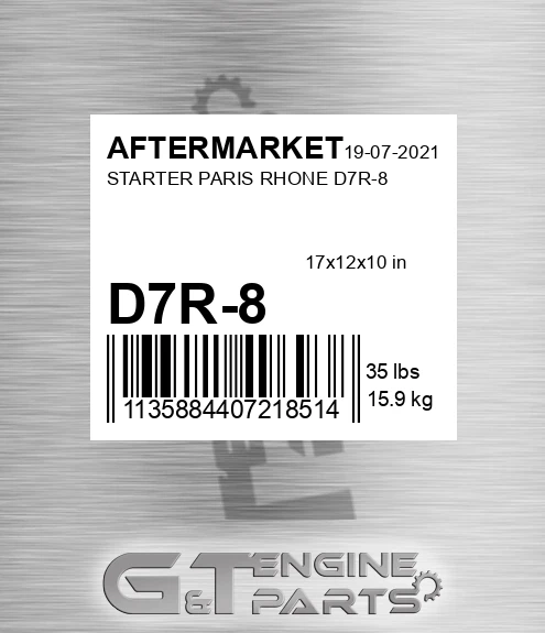 D7R-8 Starter Paris Rhone D7r-8 for AFTERMARKET
