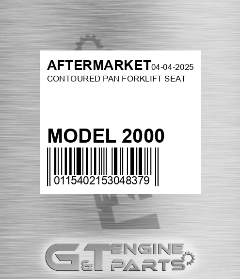 MODEL 2000 Contoured Pan Forklift Seat