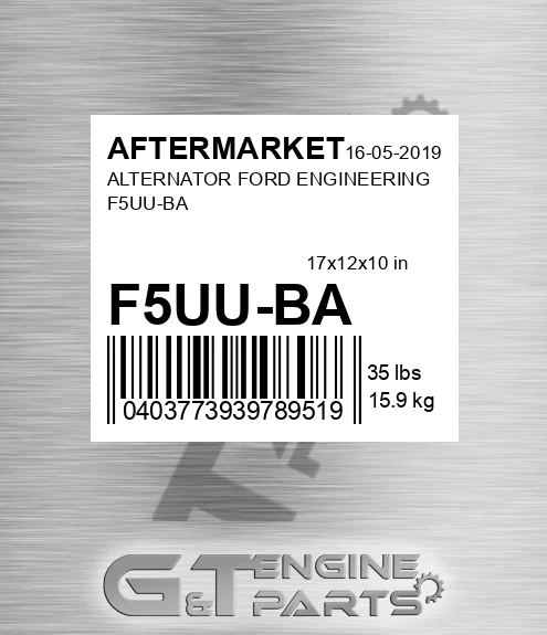 F5UU-BA Alternator Ford Engineering F5uu-ba for AFTERMARKET