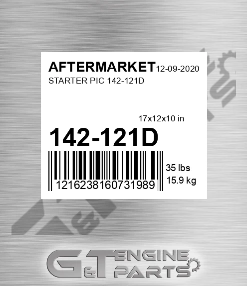 142-121D Starter Pic 142-121d for AFTERMARKET