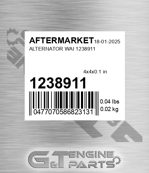 1238911 Alternator Wai for AFTERMARKET