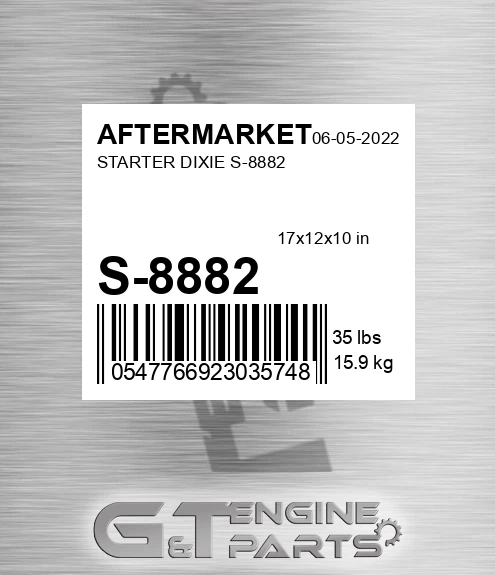 S-8882 Starter Dixie S-8882 for AFTERMARKET