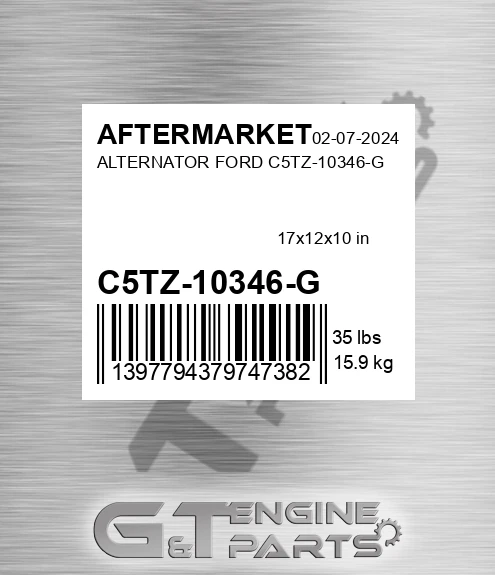 C5TZ-10346-G Alternator Ford C5tz-10346-g for AFTERMARKET