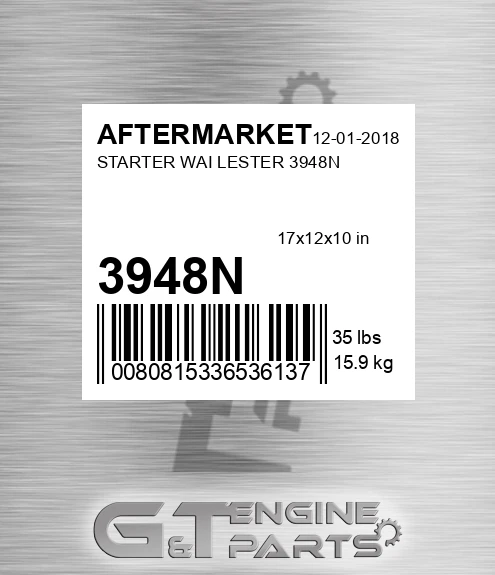 3948N Starter Wai Lester for AFTERMARKET