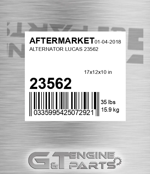 23562 Alternator Lucas