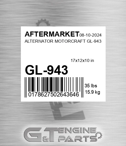 GL-943 Alternator Motorcraft Gl-943 for AFTERMARKET