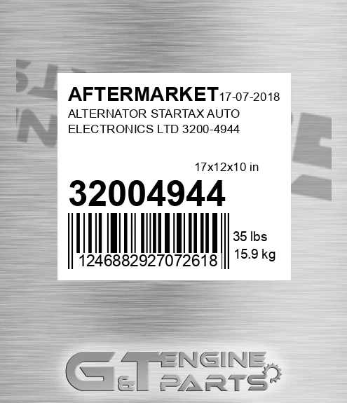 32004944 Alternator Startax Auto Electronics Ltd