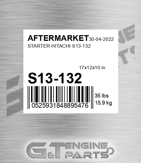 S13-132 Starter Hitachi S13-132 for AFTERMARKET