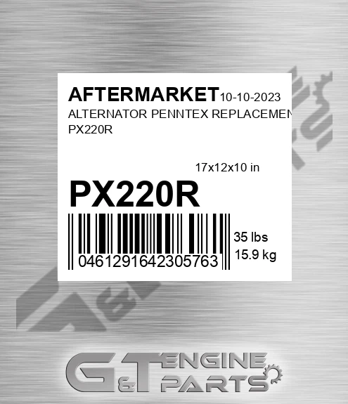 PX220R Alternator Penntex Replacement for AFTERMARKET