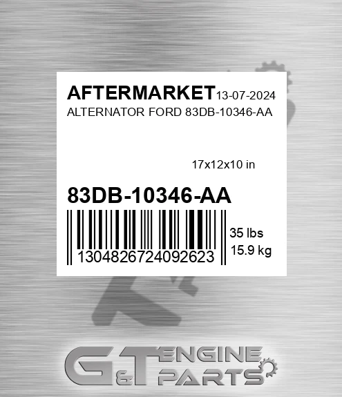 83DB-10346-AA Alternator Ford 83db-10346-aa for AFTERMARKET