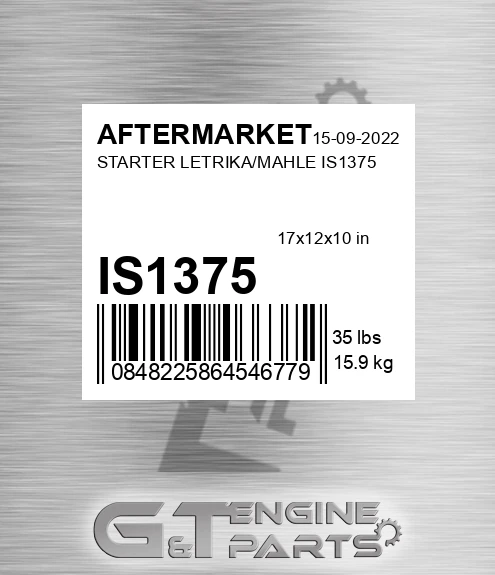 IS1375 Starter Letrika/mahle for AFTERMARKET