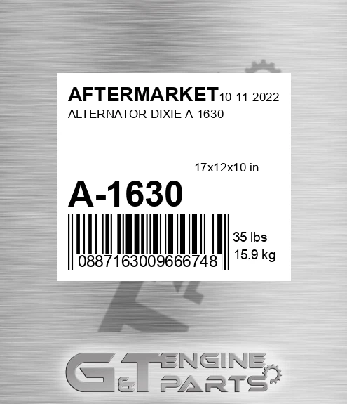 A-1630 Alternator Dixie A-1630 for AFTERMARKET