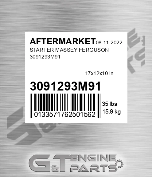 3091293M91 Starter Massey Ferguson for AFTERMARKET