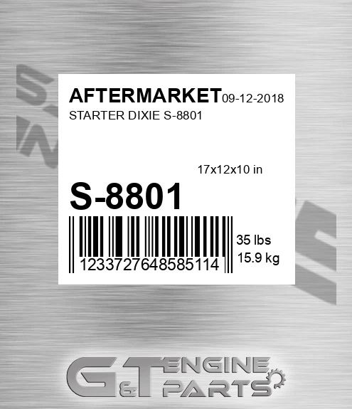 S-8801 Starter Dixie S-8801 for AFTERMARKET