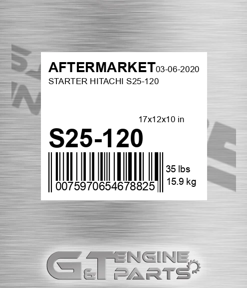 S25-120 Starter Hitachi S25-120 for AFTERMARKET