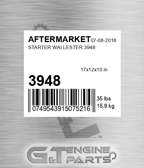 3948 Starter Wai Lester for AFTERMARKET