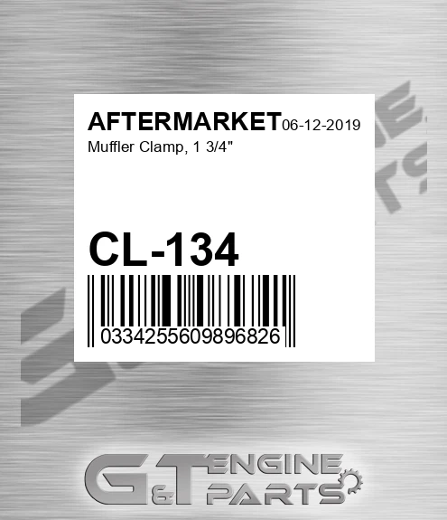 CL-134 Muffler Clamp, 1 3/4" for AFTERMARKET