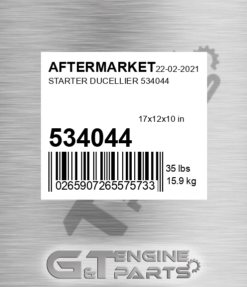 534044 Starter Ducellier for AFTERMARKET