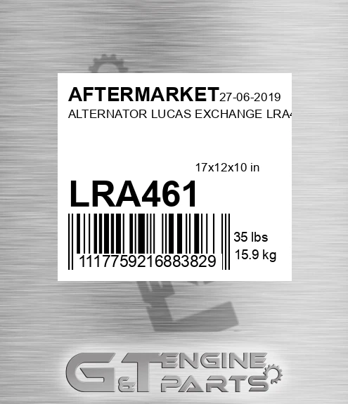 LRA461 Alternator Lucas Exchange