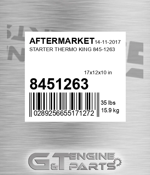 8451263 Starter Thermo King for AFTERMARKET