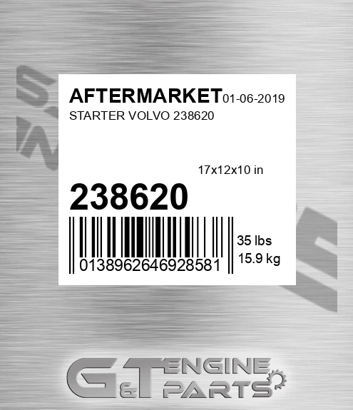 238620 Starter Volvo for AFTERMARKET