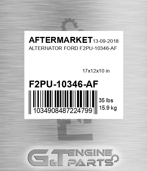 F2PU-10346-AF Alternator Ford F2pu-10346-af for AFTERMARKET