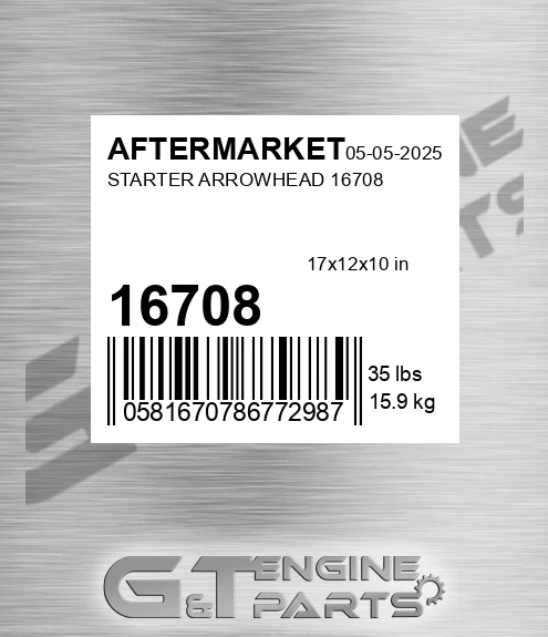 16708 AFTERMARKET Starter Arrowhead