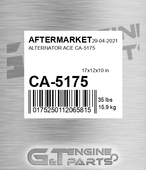 CA-5175 Alternator Ace Ca-5175 for AFTERMARKET