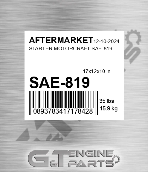 SAE-819 Starter Motorcraft Sae-819 for AFTERMARKET