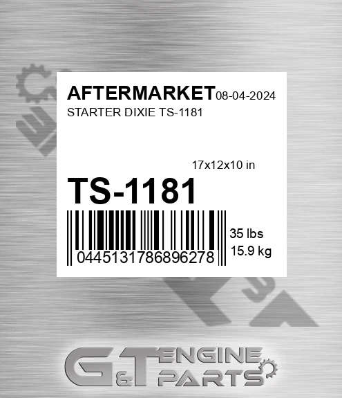 TS-1181 Starter Dixie Ts-1181 for AFTERMARKET