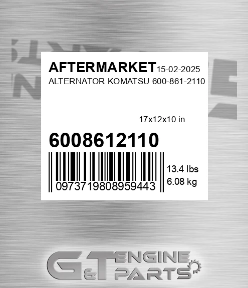 6008612110 Alternator Komatsu