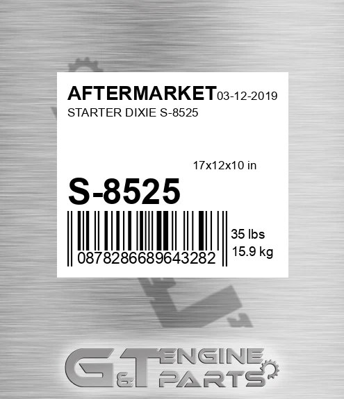 S-8525 Starter Dixie S-8525 for AFTERMARKET